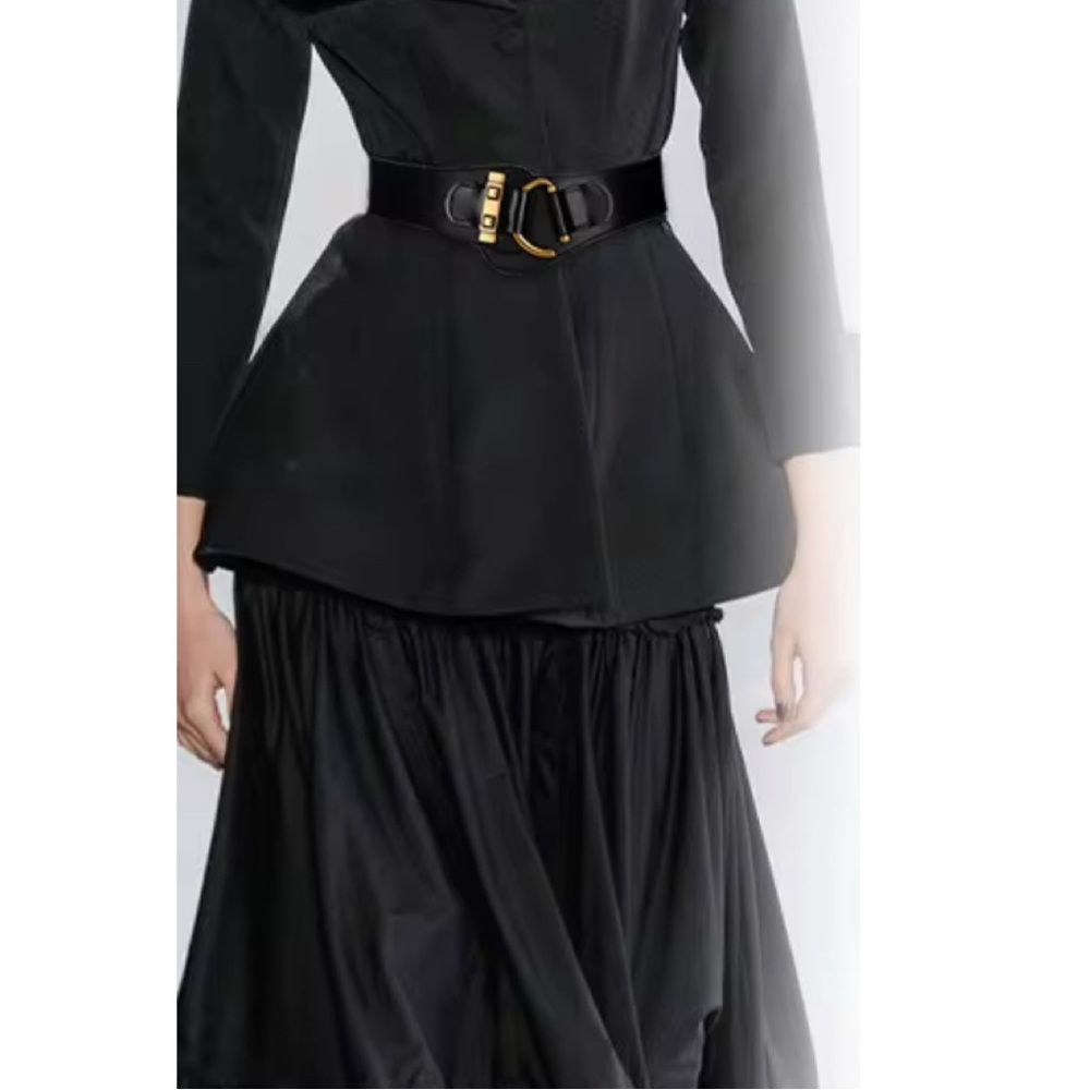 Women’s PU Wide Leather Waist Belt in Black or Dark Brown - Picture 5 of 5